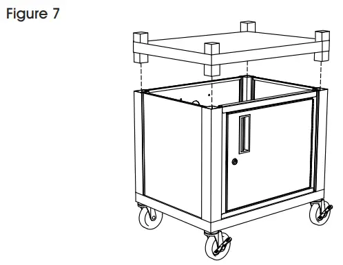 ULINE H-7460 Plastic AV Cart with-figure 7