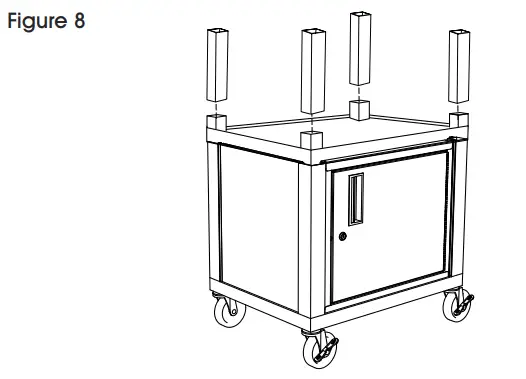 ULINE H-7460 Plastic AV Cart with-figure 8