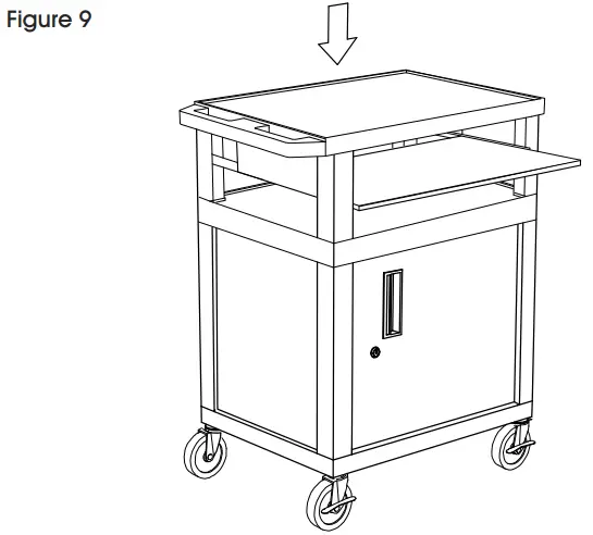 ULINE H-7460 Plastic AV Cart with-figure 9