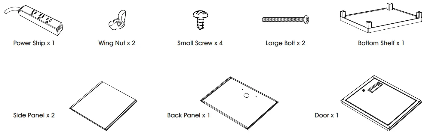 ULINE H-7460 Plastic AV Cart with-parts 2