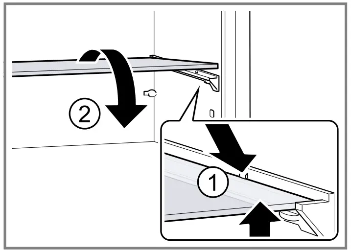 Removing the freezer compartment shelf