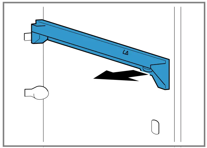 Removing the freezer compartment shelf