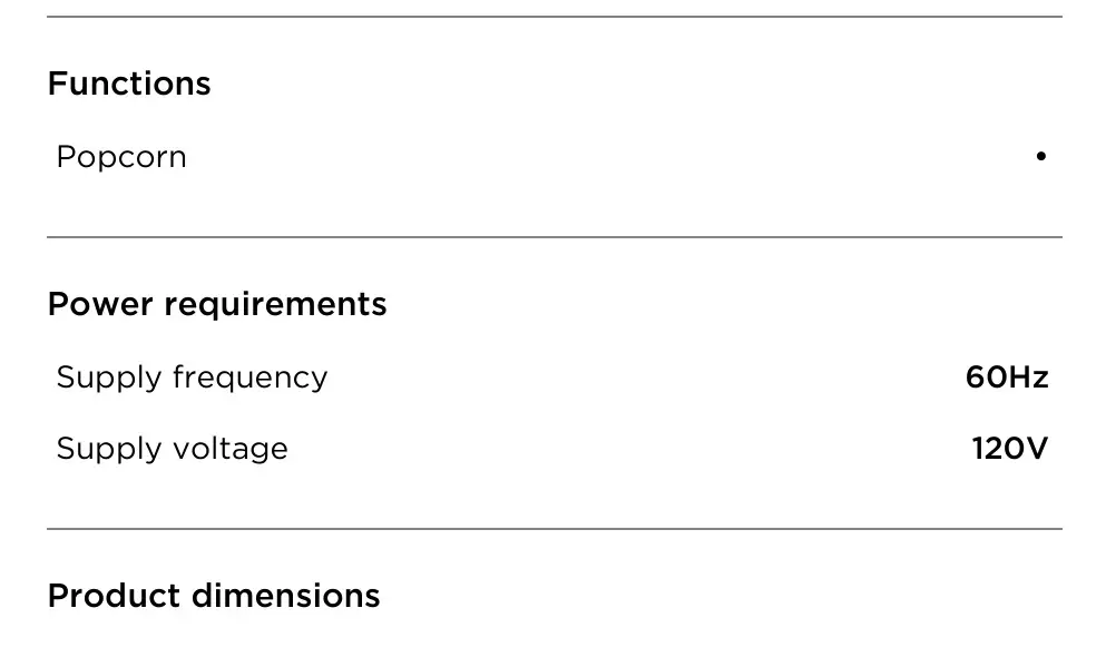 FISHER PAYKEL CMOH-30SS-2Y Over the Range Microwave Oven - SPECIFICATIONS
