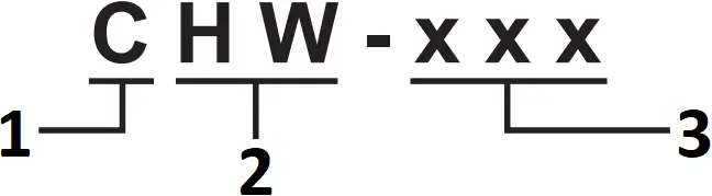 Hatco CHW Series - MODEL DESIGNATION