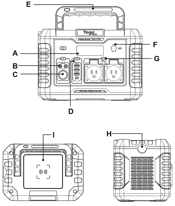 Togo POWER PIONEER 500 Power Station - FEATURE DETAILS