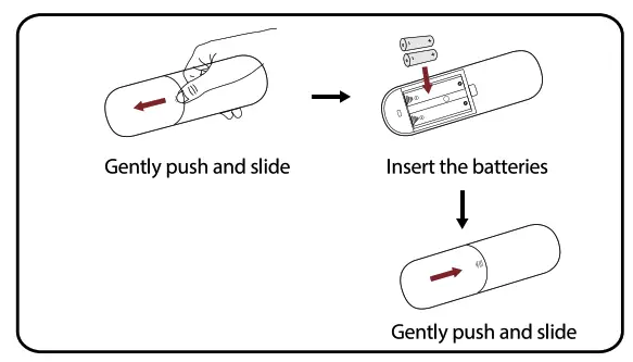 Westinghouse Roku TV - Place batteries in remote