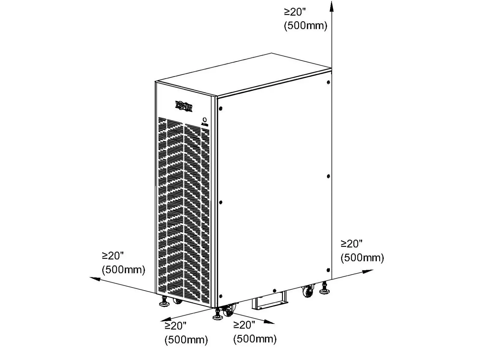 TRIPP-LITE S3MT-Series 3-Phase Input Isolation Trans former - Physical Requirements