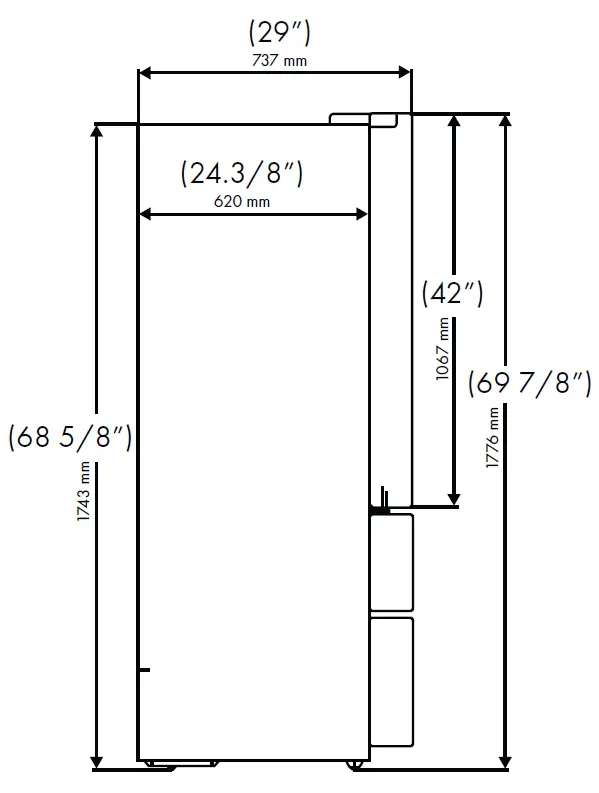 ZLINE-RFM-French-Door Water-Dispenser-Refrigerator-FIG-3
