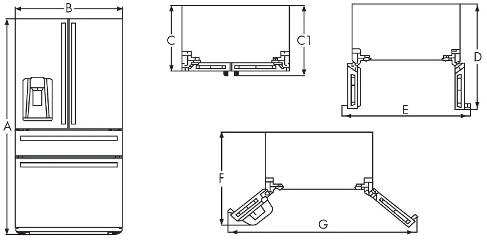 ZLINE-RFM-French-Door Water-Dispenser-Refrigerator-FIG-4