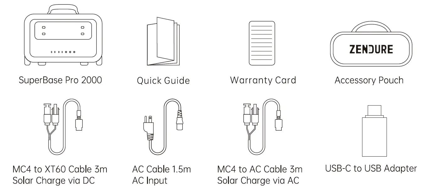 ZENDURE ZDSBP2000 SuperBase Pro 2000 Portable Power Station 2
