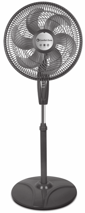 Comfort Zone CZST180 Series 18 Inch Turbo Performance Stand Fan