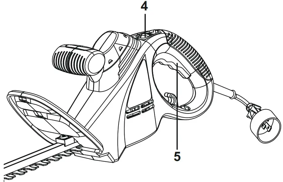 greenworks 22102 Hedge Trimmer - START THE MACHINE