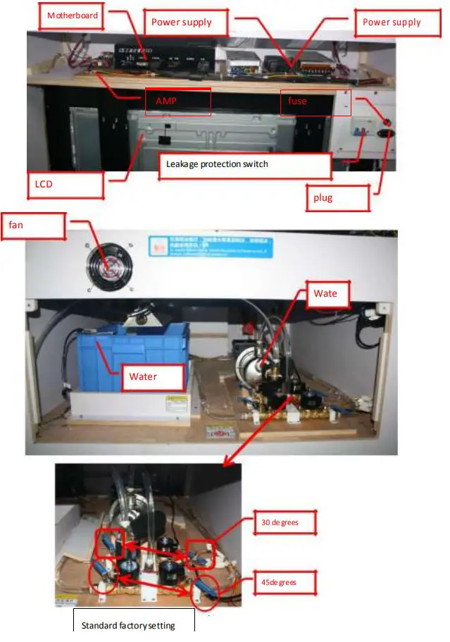 Betson Enterprises Ice Man Coastal Amusements Owner's Manual - Top and bottom back doors removed