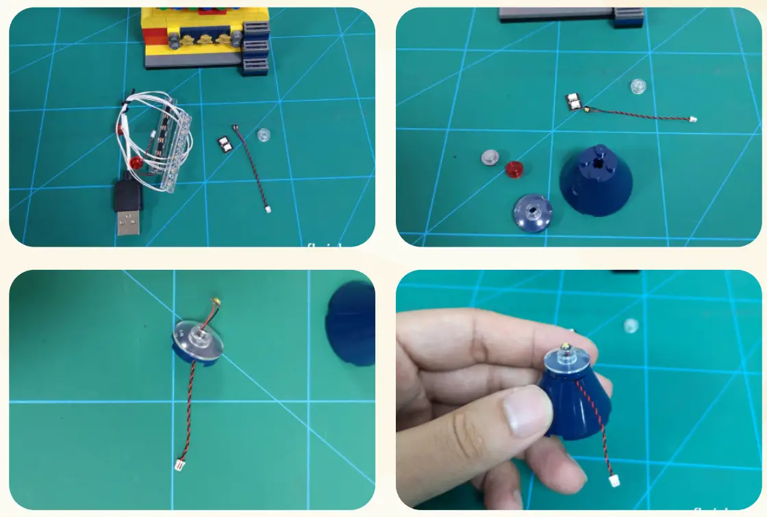 GAME OF BRICKS 40335 Light Kit for Space Rocket Ride-fig1