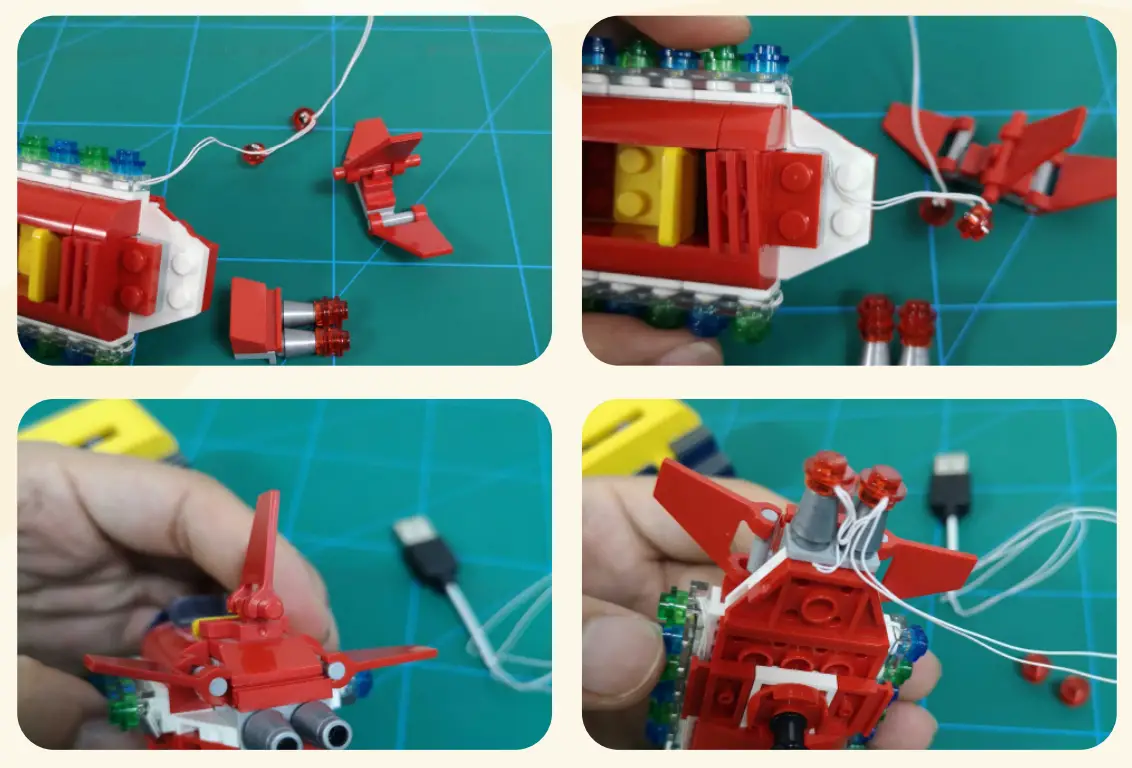 GAME OF BRICKS 40335 Light Kit for Space Rocket Ride-fig4