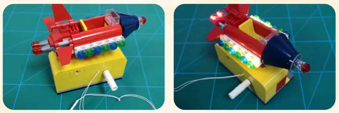 GAME OF BRICKS 40335 Light Kit for Space Rocket Ride-fig6