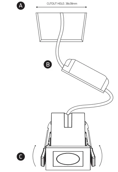 ONE-LIGHT-50103H-10W-Dark-Light-Recessed-Spot-Fig-2