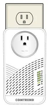 COMTREND PG-9182AC G.hn 2000 Powerline Adapter - Press and hold