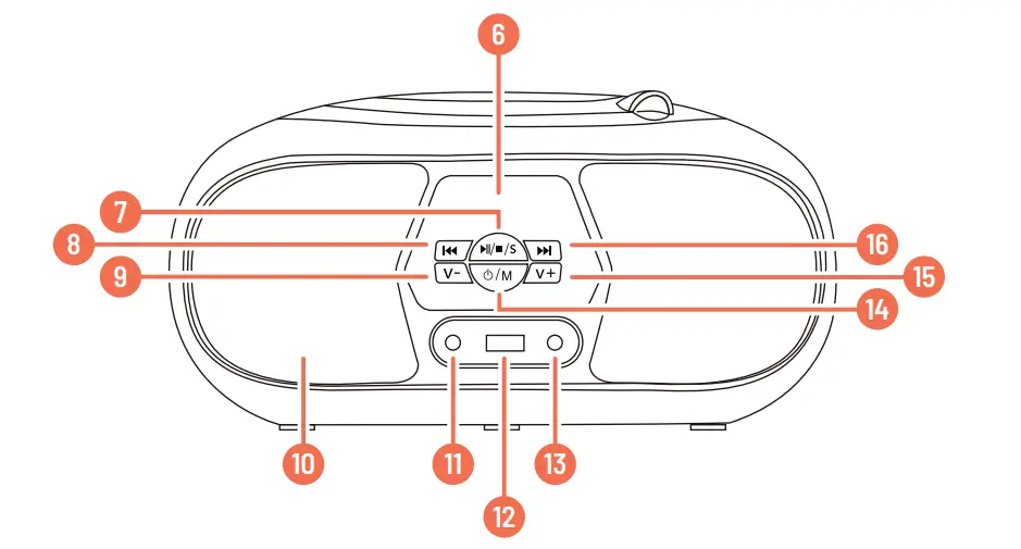 OAKCASTLE BX200 Portable Bluetooth CD Player - FUNCTIONS4