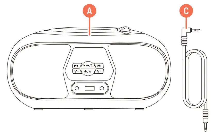 OAKCASTLE BX200 Portable Bluetooth CD Player - box1