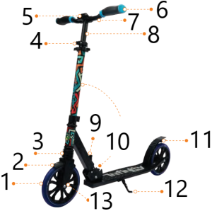 serenelife SLTS02 Lightweight and Foldable Kick Scooter FEATURES