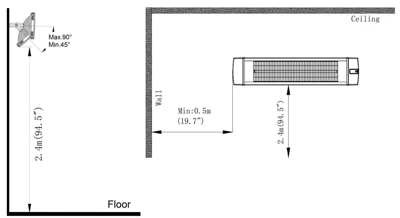 DR-HEATER DR-238 Carbon Infrared Heater Indoor Outdoor - figure 9