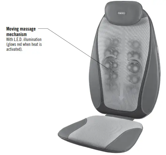 Homedics MCS-380H Dual Comfort Elite Instruction - Moving massage