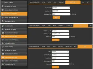 Sub Stream Settings