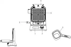 Sunbeam Shade Select Vertical Waffle Maker WAM5000BK - fig