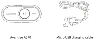 Avantree BTHS AS70 AS70 Wireless Audio Receiver for Wired Headphones - fig
