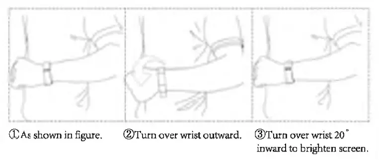 Turn Over Wrist to Brighten Screen