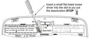 Insert a small flat-head screwdriver