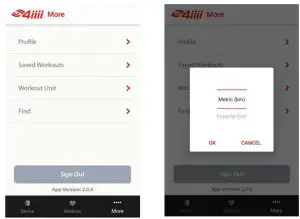 Changing Workout Unit (Metric or Imperial)