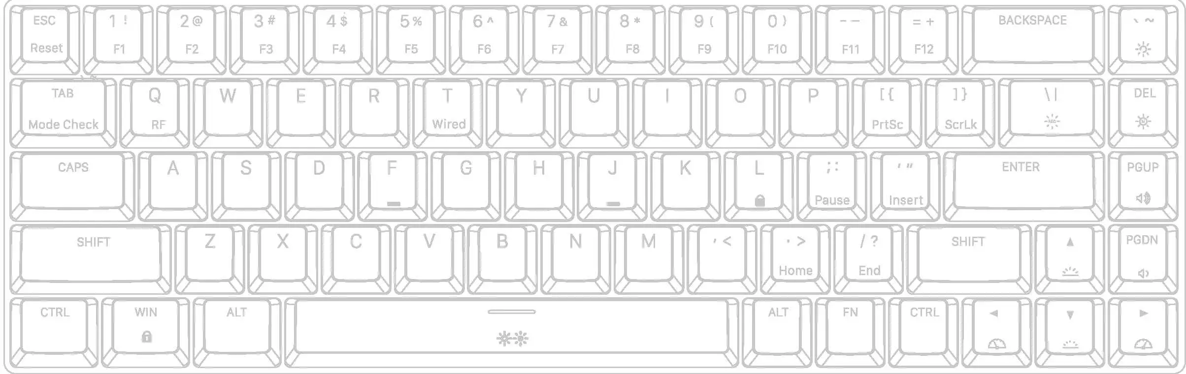 Freenman Technology FRMKB68D 68 Key RGB Gaming Keyboard image