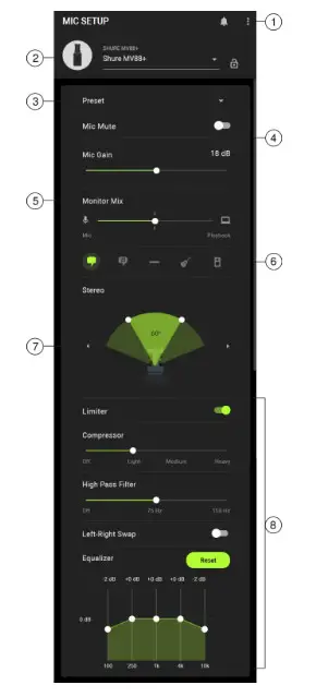 SHURE MV88+ Digital Stereo USB Microphone- Mic Setup