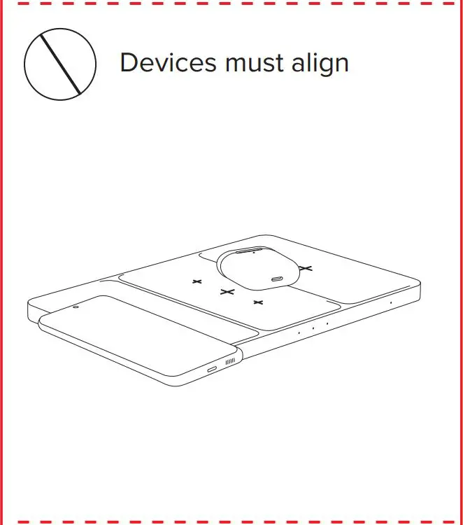 uniolabs WCB290 Home Charging Center User Guide - Devices must align