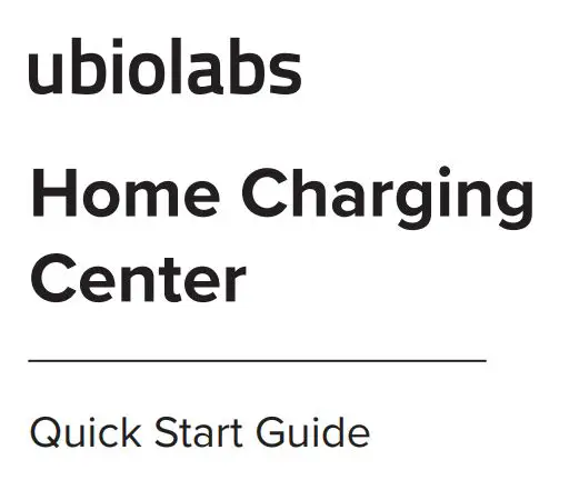 uniolabs WCB290 Home Charging Center User Guide