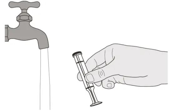 Clean the oral syringe