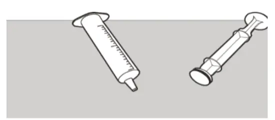 Clean the oral syringe