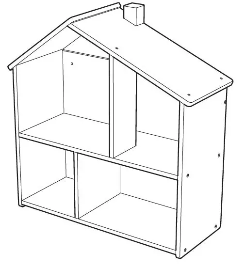 IKEA 702.969.65 FLISAT Doll House Wall Shelf
