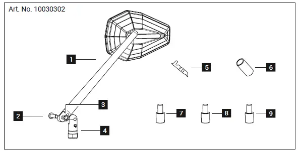 LOUIS POLY-10030302 gazzini Spiegel-mit-LED-Lauflichtblinker fig 1