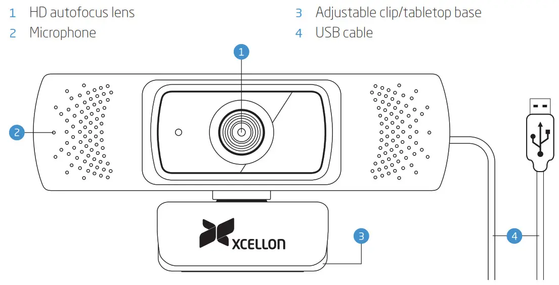 XCELLON HD Webcam with Autofocus - XCELLON
