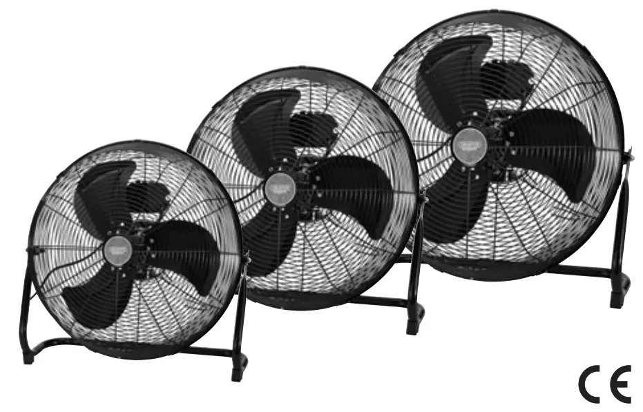 DRAPER 09139 16 Inch 18 Inch and 20 Inch Oscillating Floor Fans