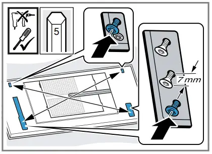 NEFF I95CPS8W5 Ceiling Mounted Ventilation - Fitting the filter cover 3