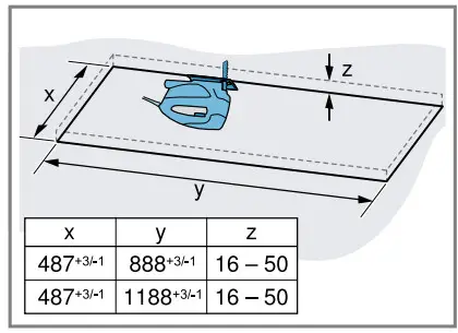 NEFF I95CPS8W5 Ceiling Mounted Ventilation - Preparing the ceiling