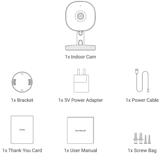 VACOS 20210913 1080p Full HD Wireless Smart IP Security Camera