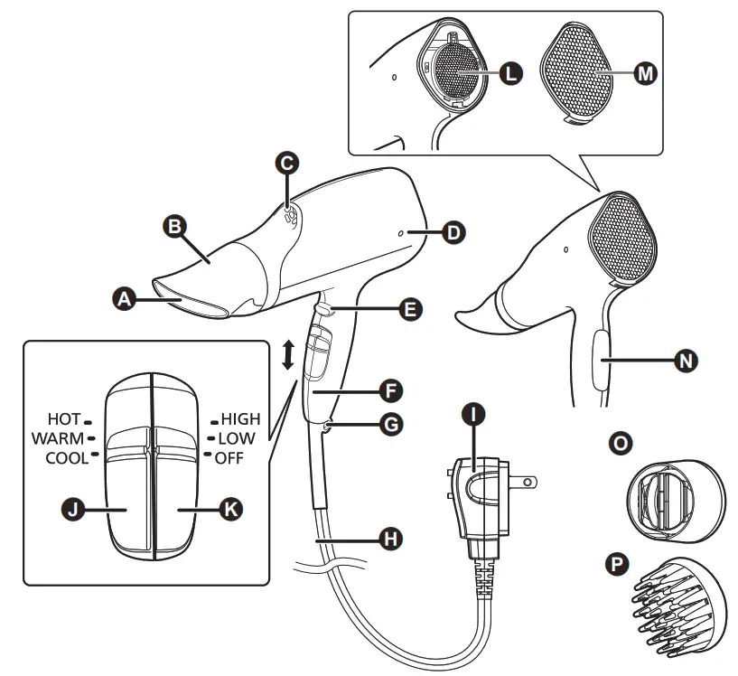 Panasonic EH-NA67 Family and Children Hair Dryer - fig 5