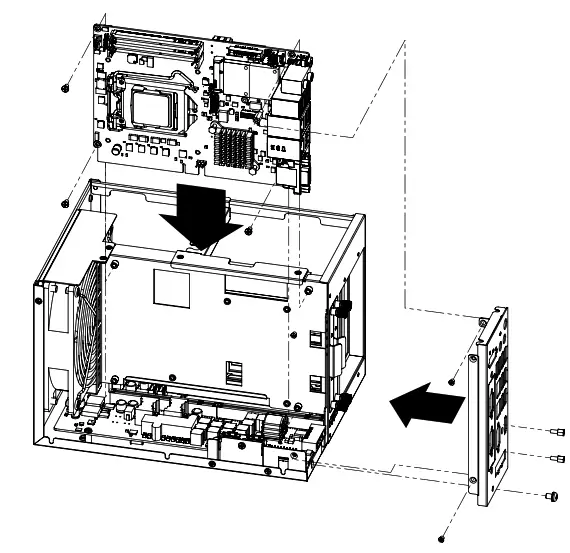 ADVANTECH Compact Industrial Computer Chassis rich front - Board