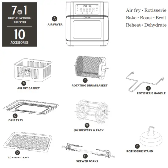Sur La Table 13 Quart Multifunctional Air Fryer - fig 1