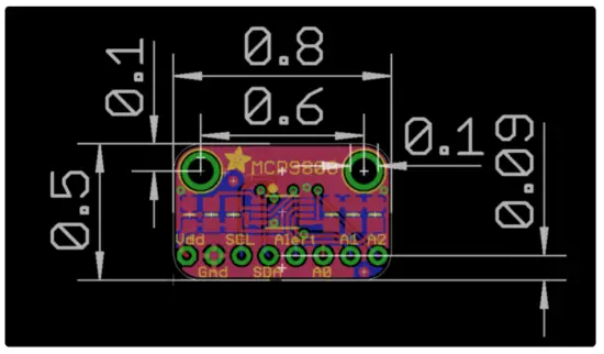 Adafruit MCP9808 Precision I2C Temperature Sensor - Print 3
